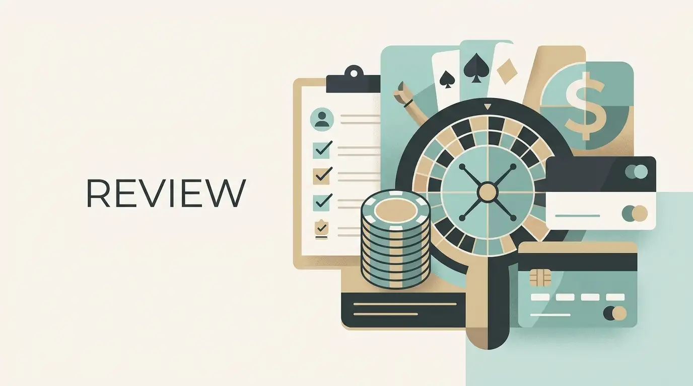 Editorial illustration representing casino games, Australian dollars, payments and regulation